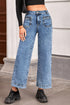 Patch Pocket Straight Leg Loose Fit Jeans